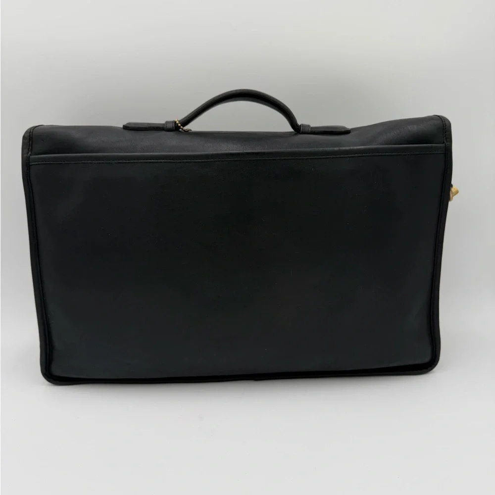 Coach Lexington Briefcase 5265 Black Glove-Tanned Leather USA 1992 Vintage